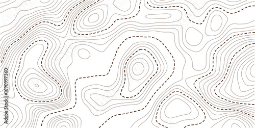 Vector geographic contour mounted map background. Abstract minimal The patter discovery vector topo map. creative discovery White wave grid stripe line map topography. Topographic map.