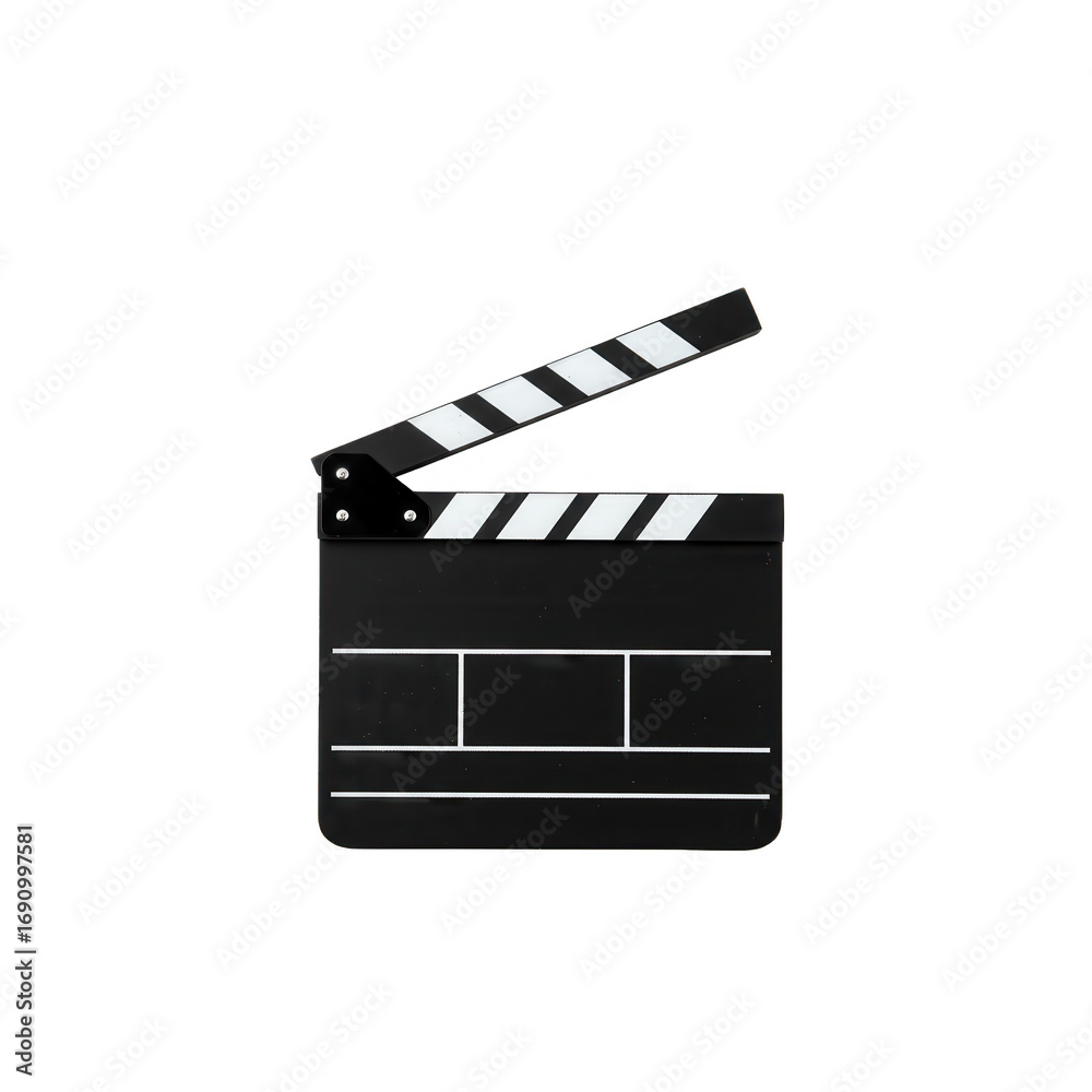 Obraz premium Movie clapper board isolated on transparent background