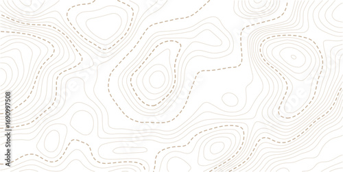 Vector geographic contour mounted map background. Abstract minimal The patter discovery vector topo map. creative discovery White wave grid stripe line map topography. Topographic map.