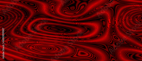 Abstract Red Black Swirling Liquid Texture Background