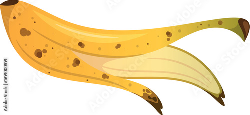 Peel of banana tropical fruit