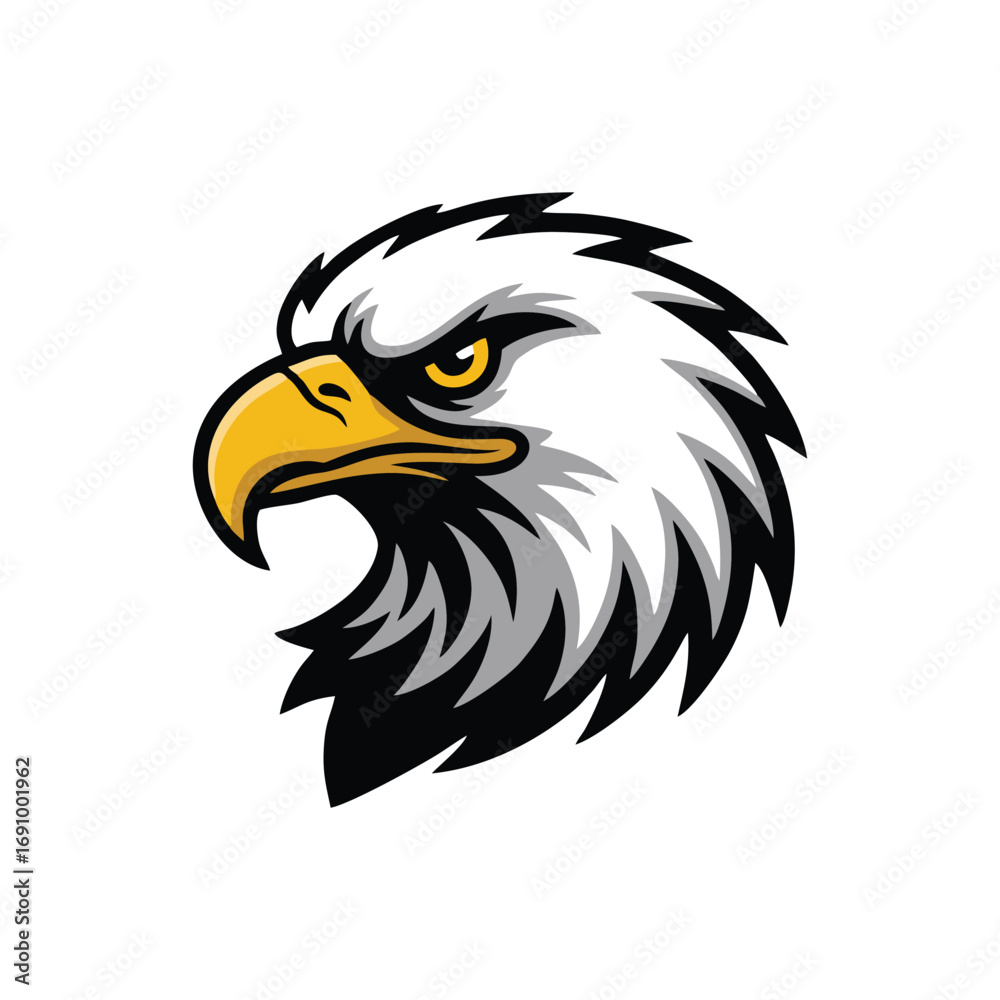 Fototapeta premium Bald Eagle Mascot Logo: A Symbol of Strength, Patriotism, and Freedom.