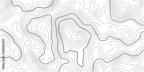 Abstract topo contour map on white background, Topographic map Topographic contour lines map seamless pattern. Geographic map conceptual design. Elegant background for presentations