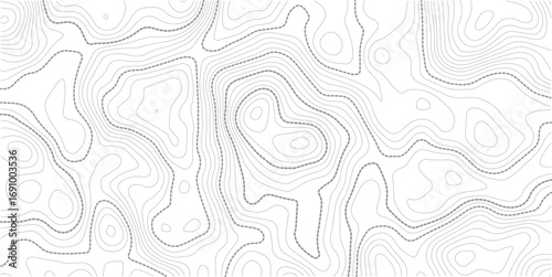 Abstract topo contour map on white background, Topographic map Topographic contour lines map seamless pattern. Geographic map conceptual design. Elegant background for presentations