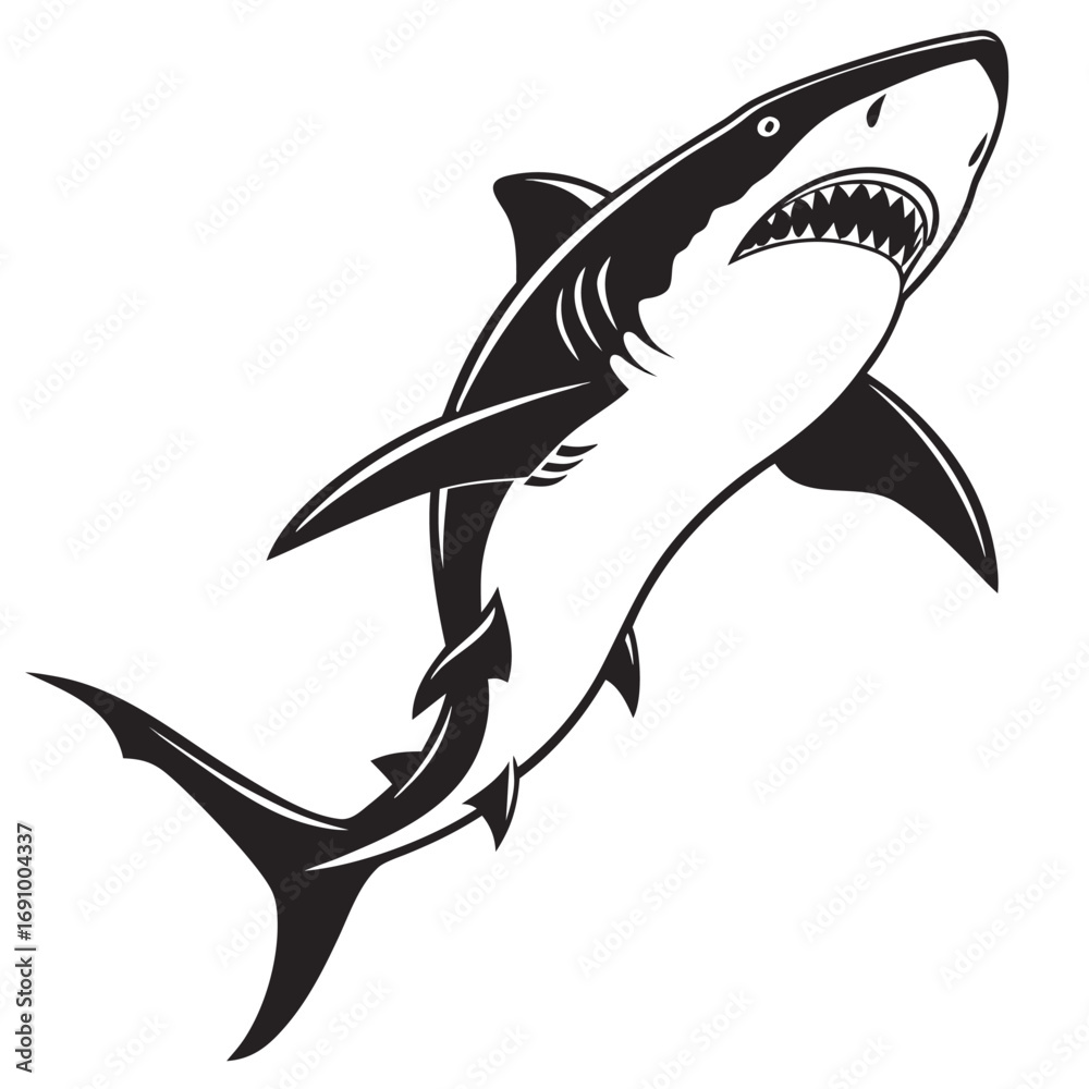 Naklejka premium Shark jumping