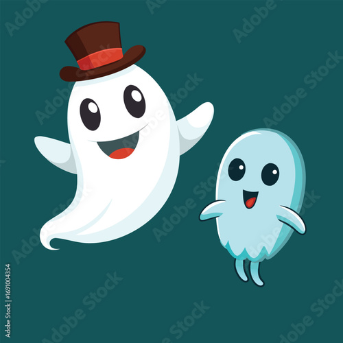 Funny cartoon birds illustration with cute and playful design