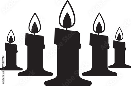 All Saints Day Candle Illustration