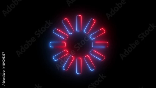 Animated spinning waiting icon on. Loading circle animation. Seamless Loop and animated circle loading gif video Animated of circle loading icon. Dots, circle and animation icon for.