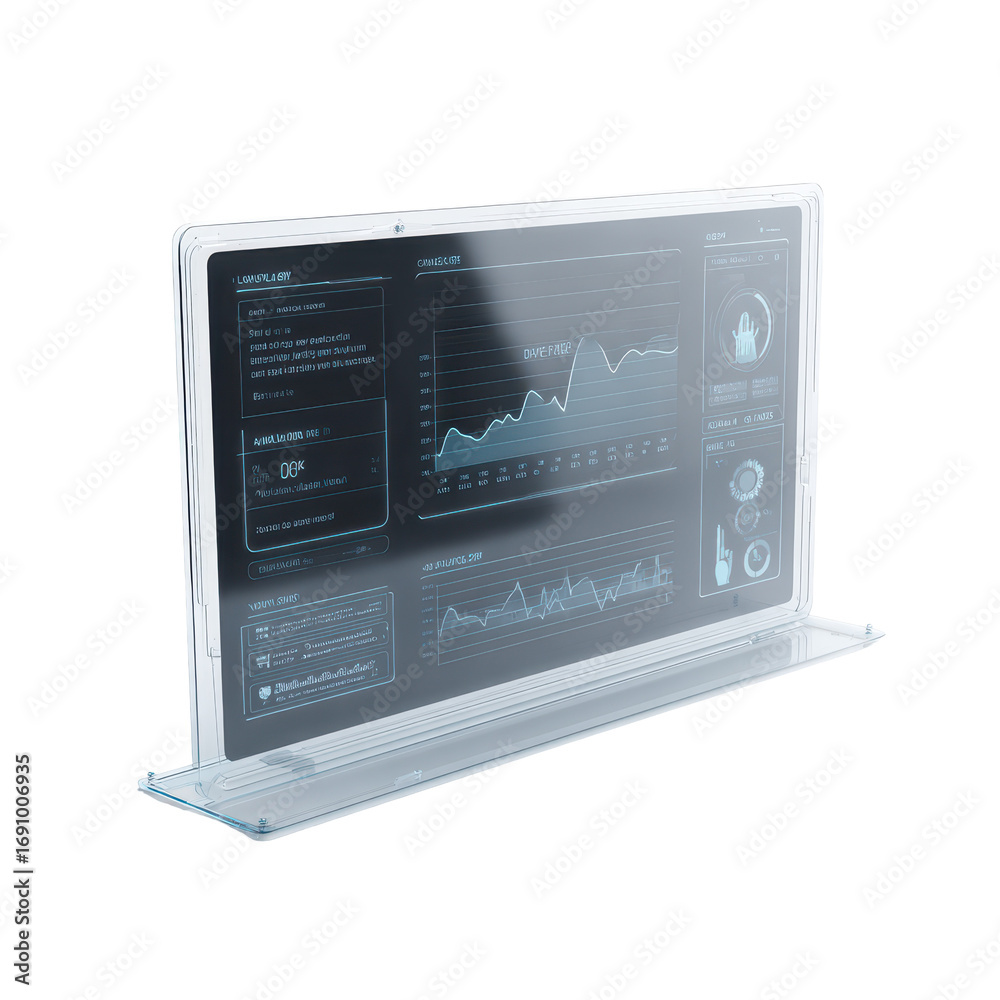 Fototapeta premium smartphone showing a white screen paired with a green screen, isolated on transparent background