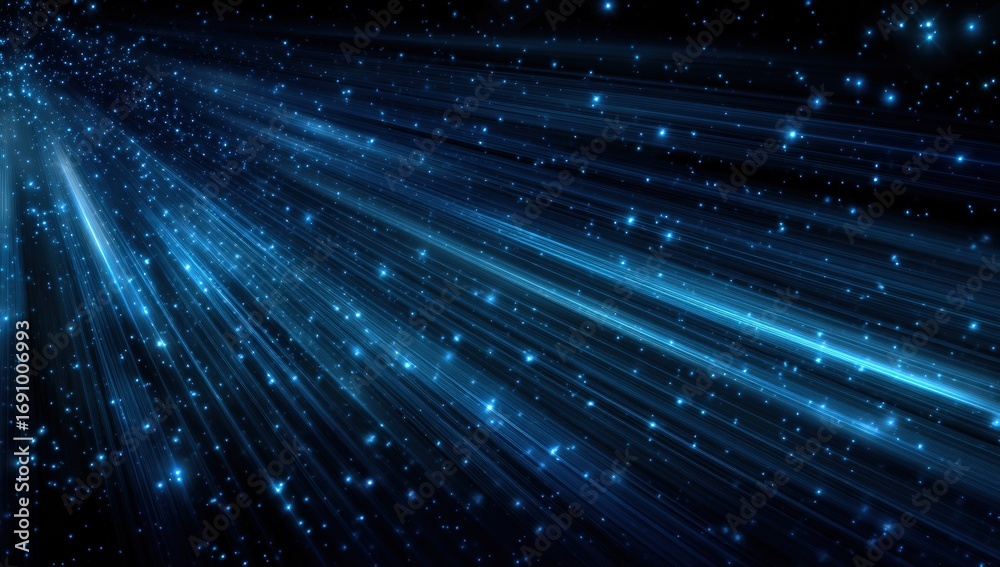 Fototapeta premium Abstract digital art of radiating light beams