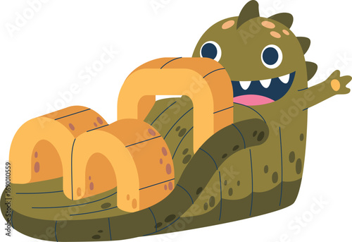Inflatable rubber trampoline for children