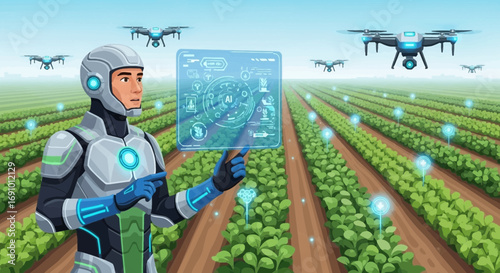 Futuristic Farming with AI: A Vision of Automated Agriculture and Sustainable Food Production