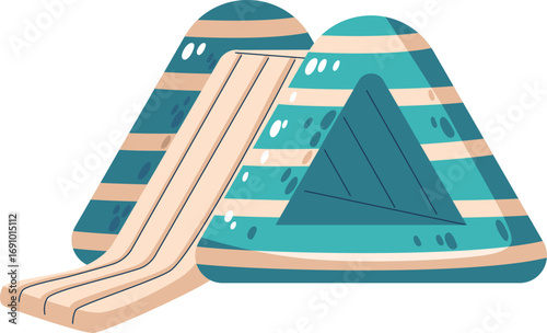 Aqua park inflatable slide trampoline