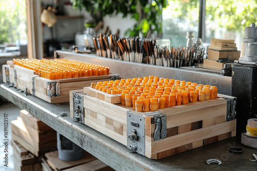 Bunch of oranges on table.