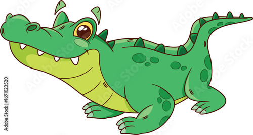 Crocodile predator character vector illustration