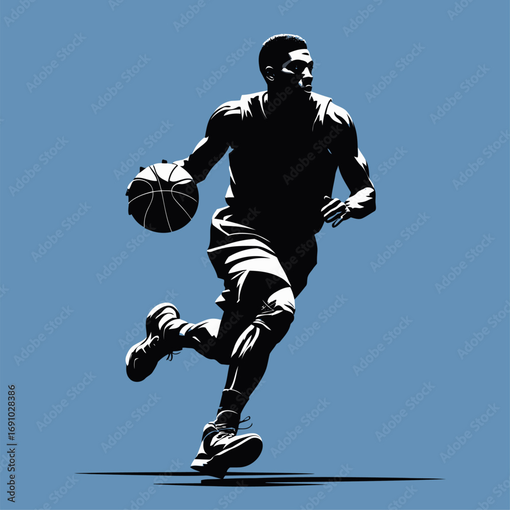 Naklejka premium player silhouette vector