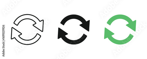 Reload icon, refresh icon vector. Update icon set. Sync icon sign design. Vector illustration