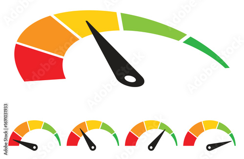 Speed Meter, Performance Meter and Gauge Indicators
