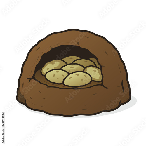 Delicious dark chocolate truffle with visible cashew nuts a sweet dessert treat illustration.