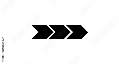 Free Download Black Chevron Arrow Pointing Right. Simple Navigation Symbol, Perfect for Direction Signs, Infographics, Web Icons, Business Presentations And Modern Graphic Design. - GFXLoad