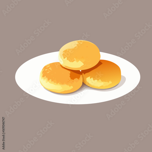 Two Golden Egg Yolks and Shell Fragments on White Plate.
