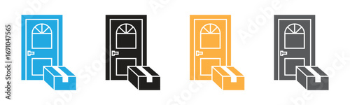 Convenient home delivery with package at front door