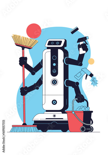 Multipurpose robotic assistant for automated household cleaning and sanitization tasks