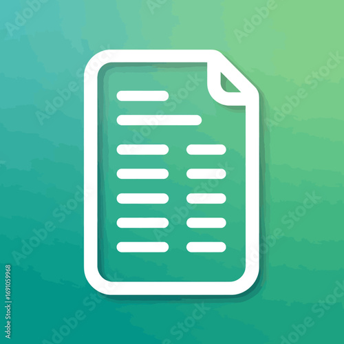 Document Icon Modern Graphic Design Element for Business Reports and Financial Documents