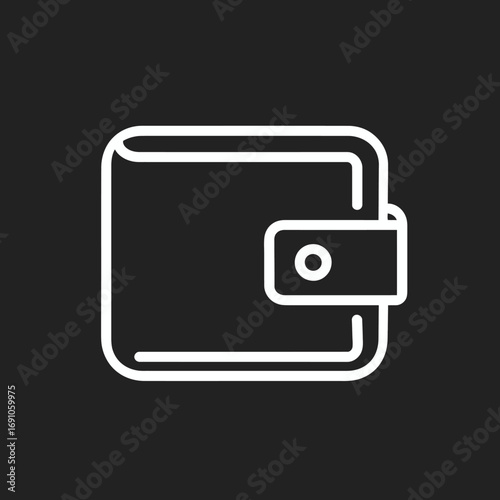 Minimalist Wallet Icon A Modern Graphic for Financial Applications and Concepts