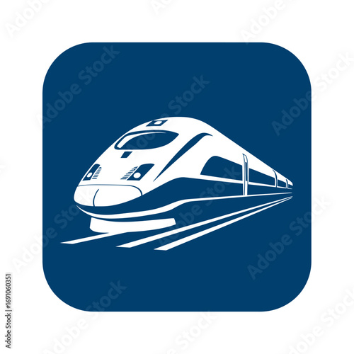 High-Speed Train Icon Clean & Simple Vector Design