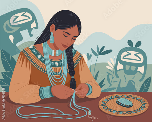 Native Artisan Crafting Jewelry Cultural Heritage and Tradition
