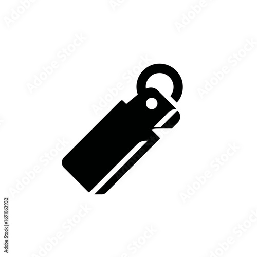 Black whistle icon silhouette isolated on a white background. Simple vector graphic for sports, referee, coach, or emergency alert