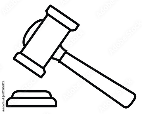 Gavel Icon Justice, Law, Court, Legal, Judge