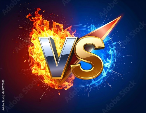 Fiery clash of opposing forces