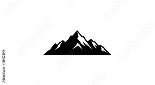 Minimalist Mountain Range Silhouette for Adventure and Outdoor Design projects