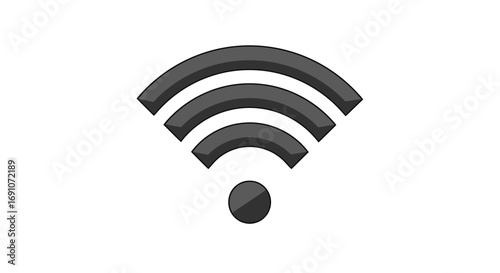 Minimalist wifi signal vector illustration for digital connectivity concepts