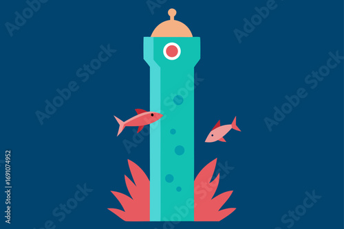 a tall  narrow clock with a design of two shimmeri