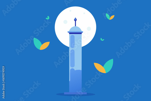 a tall  narrow clock with a design of two shimmeri