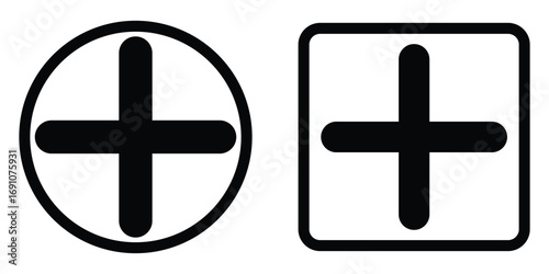 Plus Minus Icon Vector Symbol EPS 10