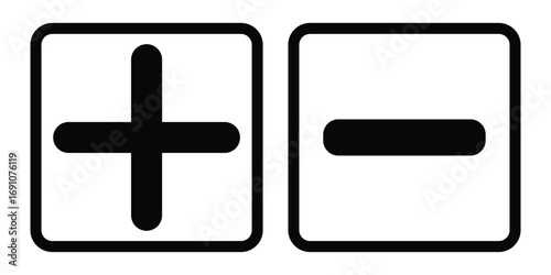 Plus Minus Icon Vector Symbol EPS 10