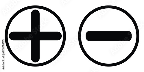 Plus Minus Icon Vector Symbol EPS 10