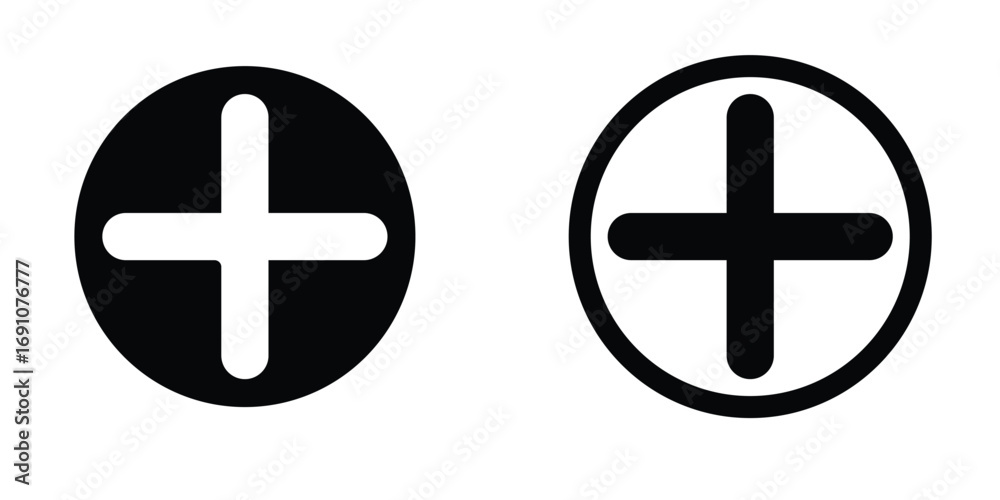 Obraz premium Plus Minus Icon Vector Symbol EPS 10