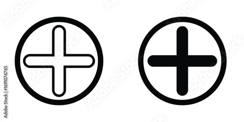 Plus Minus Icon Vector Symbol EPS 10