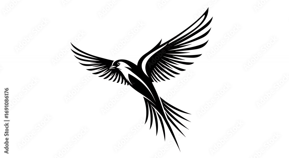 Obraz premium Bird in flight graphic design