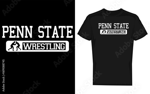 Penn state nittany lions wrestling arm twist graphic design silhouette for apparel