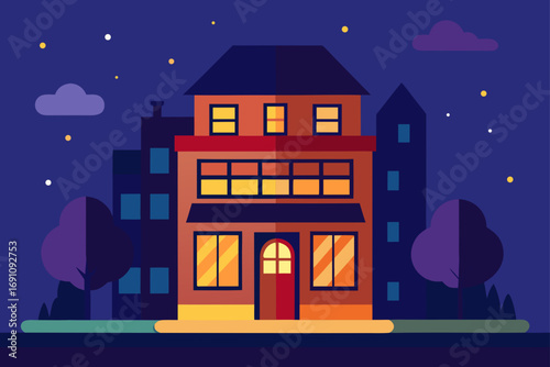 a charming little bookstore with an apartment abov