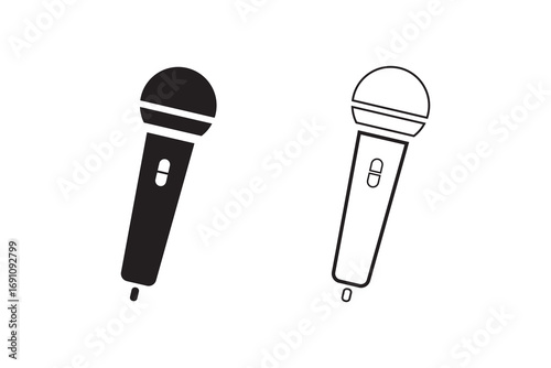 Simple microphone icons design
