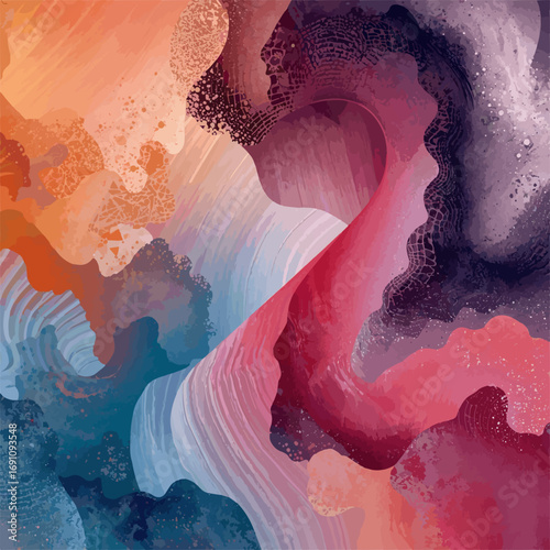  6 September 2025 - colourfull Abstrack Background design with elements like color schemes, patterns, textures, moods, and usage context to produce tailored abstract visual