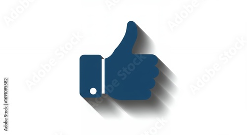 Blue thumbs up icon