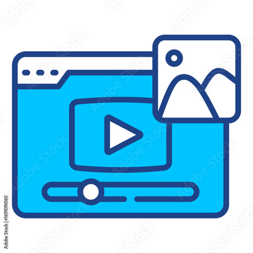 Video Content Simple Vector Icon Collection